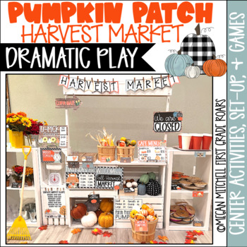 Preview of Fall Harvest Pumpkin Patch Dramatic Play Center Activities and Games