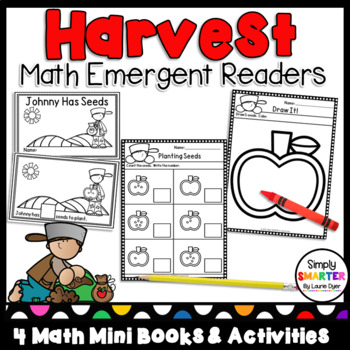 Preview of Fall Harvest Themed Math Emergent Readers With Activities