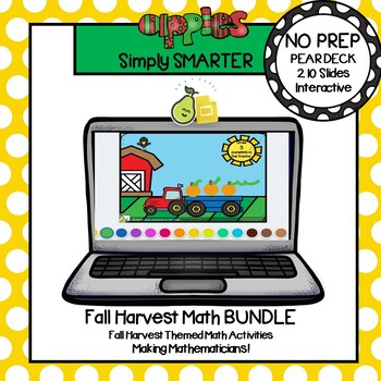 Preview of Fall Harvest Themed Math Pear Deck Google Slides Add-On BUNDLE