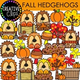 Fall Hedgehog Clipart {Fall Clipart}