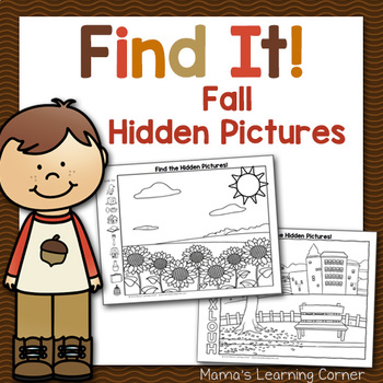 Preview of Fall Hidden Picture Worksheets