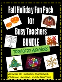 Fall Holiday Fun Pack for Busy Teachers- Bundle