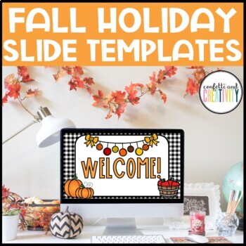Preview of Fall Holiday Google Slides Template | Distance Learning