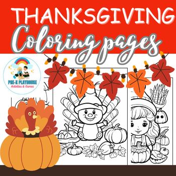 Preview of Fall Homeschool Worksheets for Kids ,Thanksgiving Coloring Pages