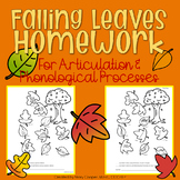 Fall Homework for Articulation and Phonological Processes