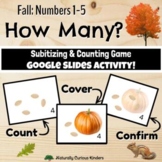 Fall How Many? 1-5 Subitizing, Number Sense & Counting Game Splat