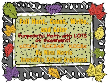 Preview of Fall Hunt, Count, Write & Color