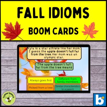 Preview of Fall Idioms in Context Figurative Language Digital Boom Cards