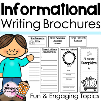 Preview of Informational Writing Brochures School | Family | Leaves | Pumpkins