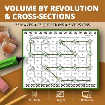 Preview of Fall: Integrals Volume Maze Activity