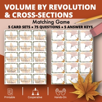 Preview of Fall: Integrals Volume by Revolution and Cross-sections Matching Game