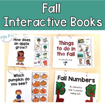 Preview of Fall Interactive Books - Adapted Books for Fall Science & Language