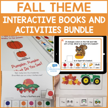 Preview of Fall and Halloween Interactive Books and Activities for Speech Therapy Bundle