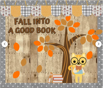 Preview of Fall Into A Good Book Classroom  or Library Bulletin Board Kit | Door Decoration