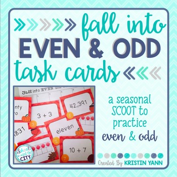 Preview of Fall Into Even and Odd - Autumn-Themed Math Scoot