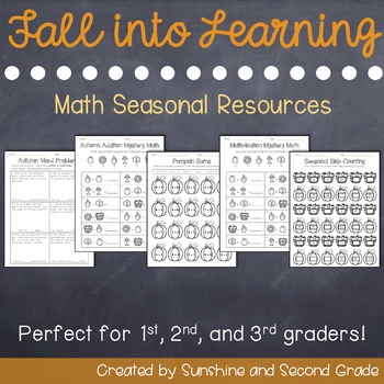 Fall Into Learning: Math Autumn Resources for 1st, 2nd, and 3rd Grade