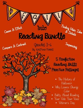 Preview of Fall Into Reading Skills Practice Bundle