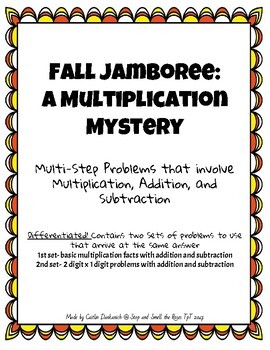 Preview of Fall Jamboree Multiplication Enrichment-Whodunnit Mystery (Digital/Nondigital)