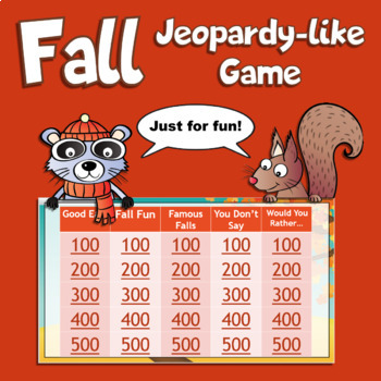 Preview of Fall Jeopardy-like PowerPoint Game