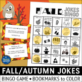 Fall Jokes Bingo Game and Bookmarks to Color
