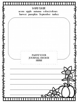 Fall Journal Prompt by Celebration Station | TPT