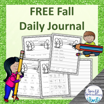 Preview of Fall Journal Writing for Special Education FREEBIE