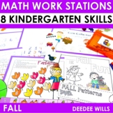 Fall Kindergarten Math Centers Stations Games Activities N