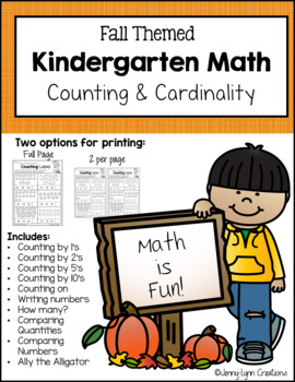 Preview of Fall Kindergarten Math: Counting & Cardinality