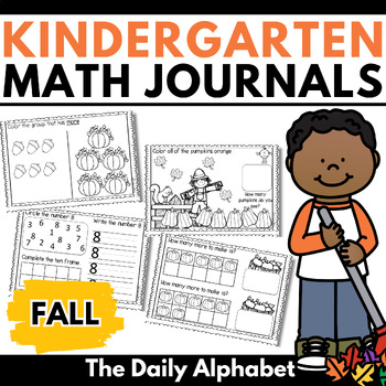 Preview of Fall Kindergarten Math Journals, Autumn Daily Spiral Math Review, Number Sense