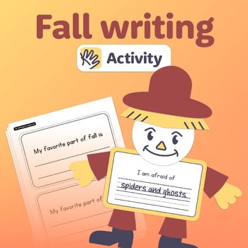 Preview of Fall Kindergarten Writing Activity, Fall Craft, Thanksgiving Fall Bulletin Board