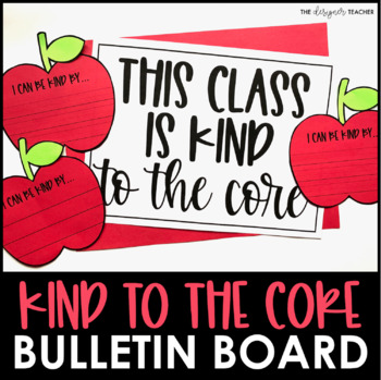 Preview of Fall Kindness Back to School Bulletin Board and Apple Craft Door Decor