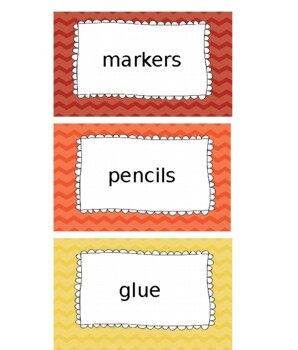 Preview of LABELS - Fall-Colors {EDITABLE} supplies, name tags, locker tags, bins, etc.