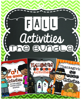 Preview of Fall NO PREP Activities Bundle