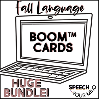 Preview of Fall Language Boom Cards™ Bundle | Fall Game Shows Stories Sequencing +