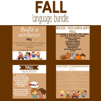 Preview of Fall Language Bundle