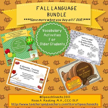 Preview of Fall Language Bundle for Older Students