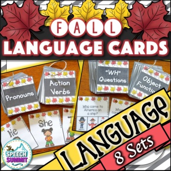 Preview of Fall Language Cards
