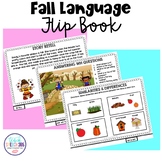 Fall Language Flip Book for Speech Therapy