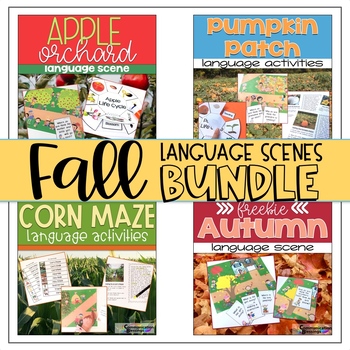 Preview of Fall Language Scenes & Activities BUNDLE