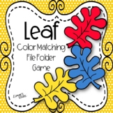Fall Leaf Color Matching File Folder Game