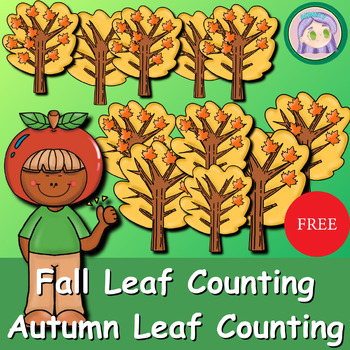 Preview of Fall math clipart, Counting collections clipart, Fall Leaves Counting Free!!
