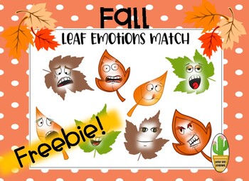 Preview of Fall Leaf Emotions - 9 Emotions to Match and Discuss