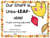 Fall Leaf Match-Up Morale and Community Building for Staff