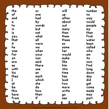 Fall Leaf Sight Word Cards by Creative Literacy | TpT