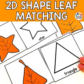 Preview of Fall Leaves Activities | 2D Shape Matching Task Box