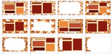 Fall Leaves Agenda Boards and Backgrounds for Google Slides