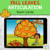 Fall Leaves Articulation BOOM Cards Distance Learning