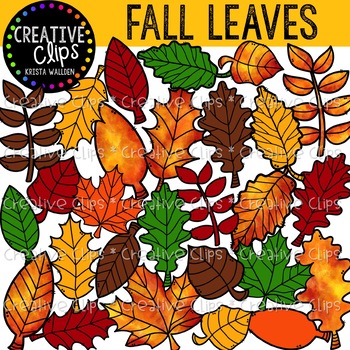 Preview of Fall Leaves Clipart {Creative Clips Clipart}
