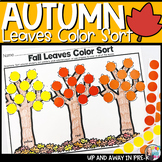 Fall Leaves Color Sorting Activities - Autumn Preschool Pr