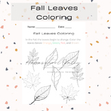Fall Leaves Coloring